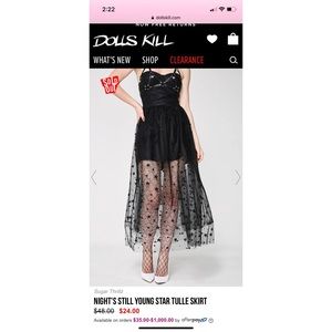 NWOT Semi Sheer Maxi Skirt